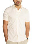 Men’s Constant All-Degree Half Sleeve Pique Textured Shirt – Regular Fit Cotton Blend