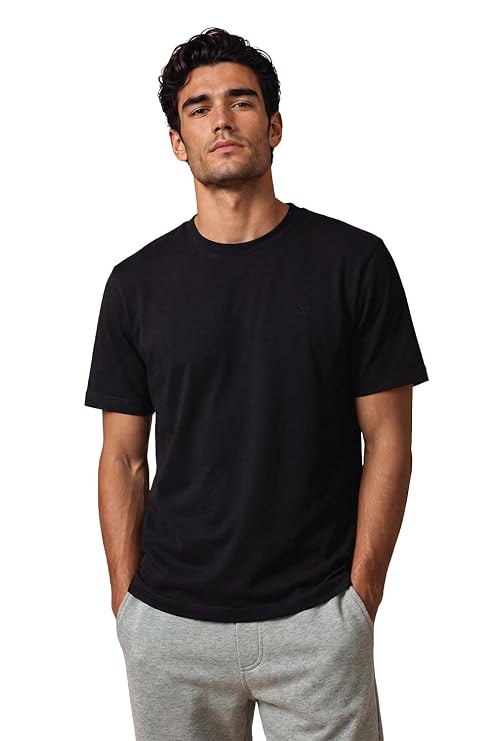 Men’s Crew Neck Cotton T-Shirt – Regular Fit, Short Sleeve, Soft & Breathable Casual Wear